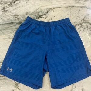 Under Armour Men's Royal Blue Athletic Shorts with Subtle Stripe